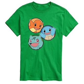 Men's Pokemon Squirtle Bulbasaur Charmander Graphic Tee
