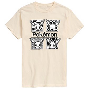 Men's Pokemon Wagara Grid Eevee Graphic Tee