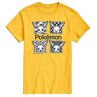 Men's Pokemon Wagara Grid Eevee Graphic Tee