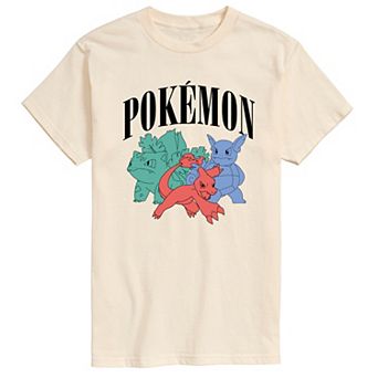 Men's Pokemon Charmeleon Ivysaur Wartortle Graphic Tee
