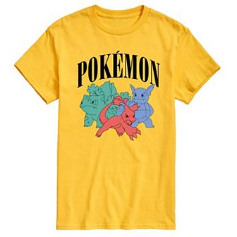 Men's Pokemon Charmeleon Ivysaur Wartortle Graphic Tee