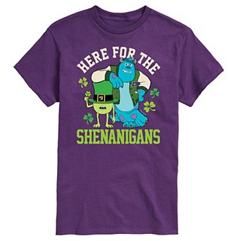 Disney's Monsters Inc. Men's Here for Shenanigans Graphic Tee