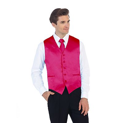 Men's 4 Piece Vest Set, With Bow Tie, Neck Tie & Pocket Hankie - Teal