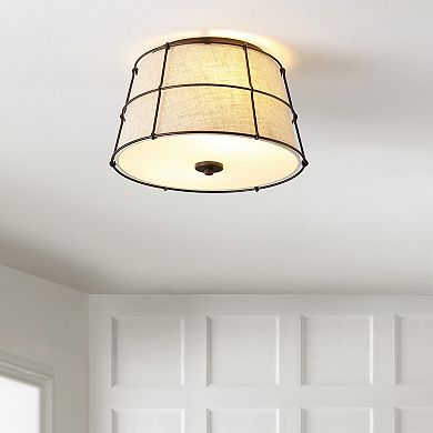 Silas Rustic Farmhouse Led Flush Mount