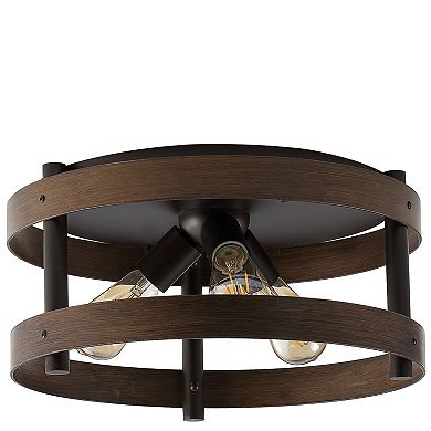 Cooper Farmhouse Industrial Iron Led Flush Mount