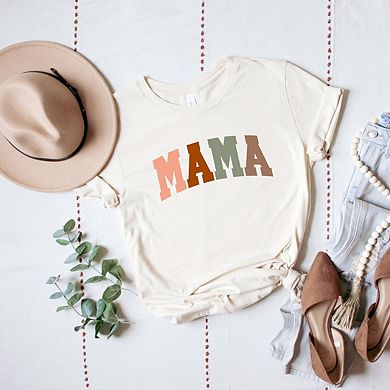 Mama Block Colorful Short Sleeve Graphic Tee