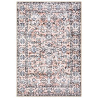 Garvee Vintage Oriental Floral Print Area Rug Washable Soft Indoor Floor Carpet