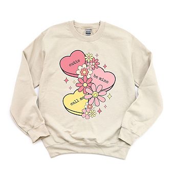 Retro Valentine Hearts Sweatshirt