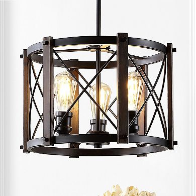 Ferme Adjustable Iron Rustic Farmhouse Led Pendant