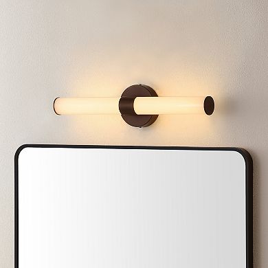 Brooks Industrial Mid Century Iron Integrated Led Vanity Light