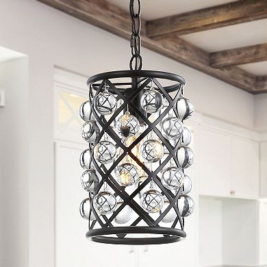 Gabrielle Crystal/metal Led Pendant