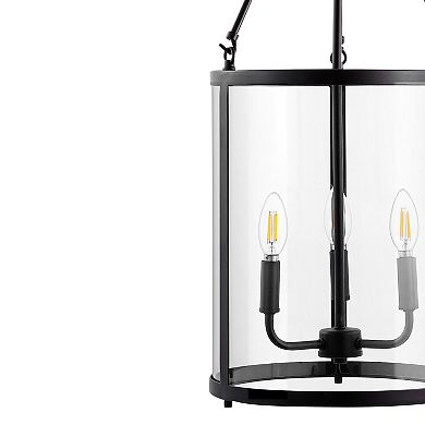 Kinsley Industrial Farmhouse Iron/glass Led Pendant