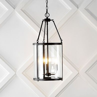 Kinsley Industrial Farmhouse Iron/glass Led Pendant