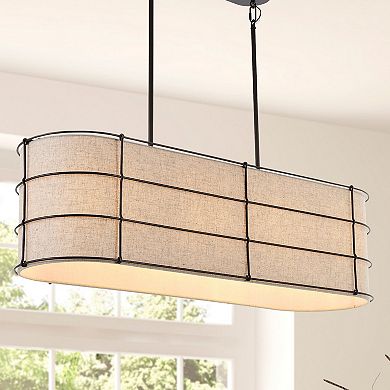 Chadwick Rustic Farmhouse Iron Linear Led Pendant