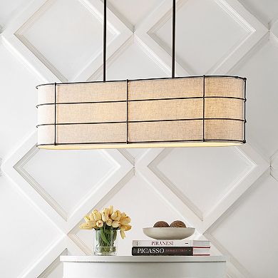 Chadwick Rustic Farmhouse Iron Linear Led Pendant