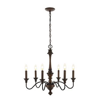 Oakley Midcentury Farmhouse Iron Led Chandelier