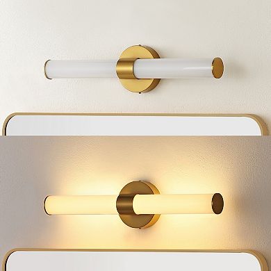 Brooks Industrial Mid Century Iron Integrated Led Vanity Light