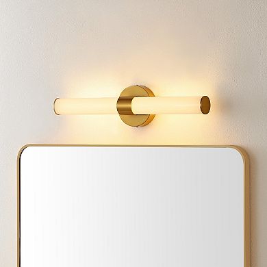 Brooks Industrial Mid Century Iron Integrated Led Vanity Light