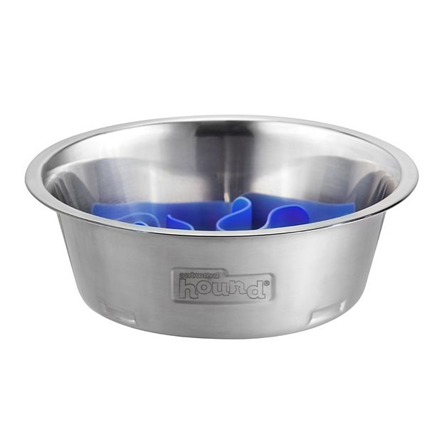 Outward Hound Stainless Steel Fun Feeder Slo Dog Bowl - Multi