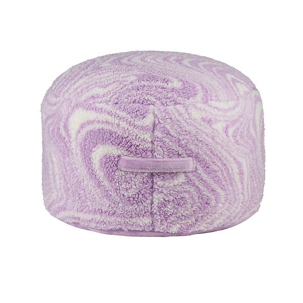 The Big One® Purple Wave Faux Shearling Pouf