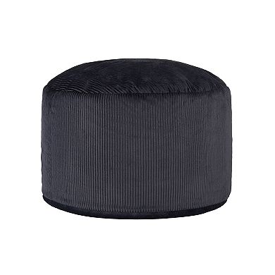 The Big One® Charcoal Corduroy Pouf