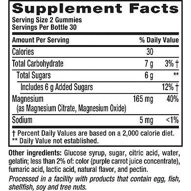 vitafusion Magnesium 165mg Gummy Supplement - 60 Count