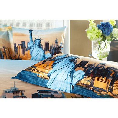 Dolce Mela Duvet Cover Sheets Set, Statue of Liberty