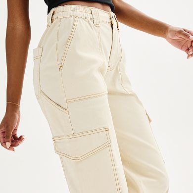 Juniors' Almost Famous Twill High Rise Skater Cargo Pants