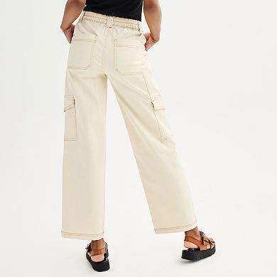 Juniors' Almost Famous Twill High Rise Skater Cargo Pants