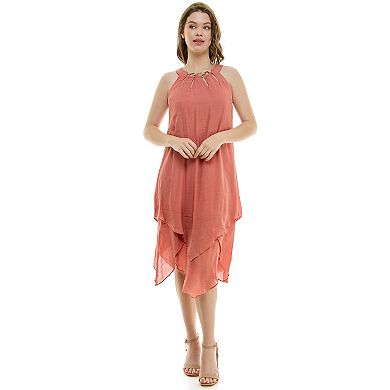 Women's Luxology Sleeveless Gauze Midi Dress