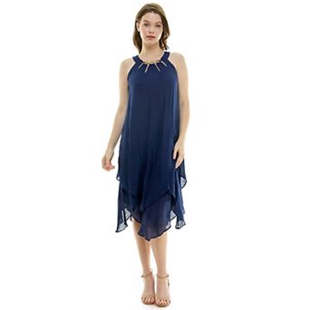 Women's Luxology Sleeveless Gauze Midi Dress