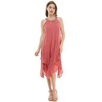 Women's Luxology Sleeveless Gauze Midi Dress