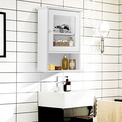 Hivvago Bathroom Wall Mounted Adjustable Hanging Storage Medicine Cabinet