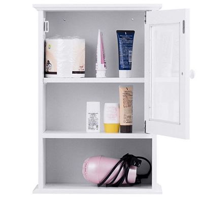 Hivvago Bathroom Wall Mounted Adjustable Hanging Storage Medicine Cabinet