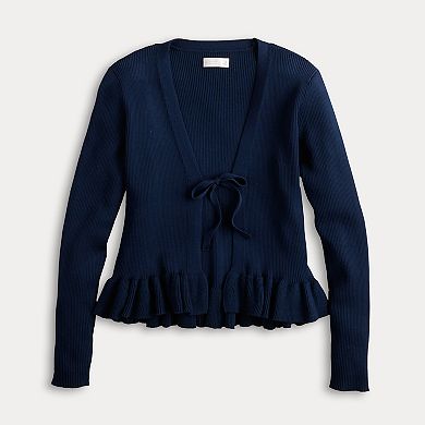 Women's LC Lauren Conrad Flounce Cardigan Sweater