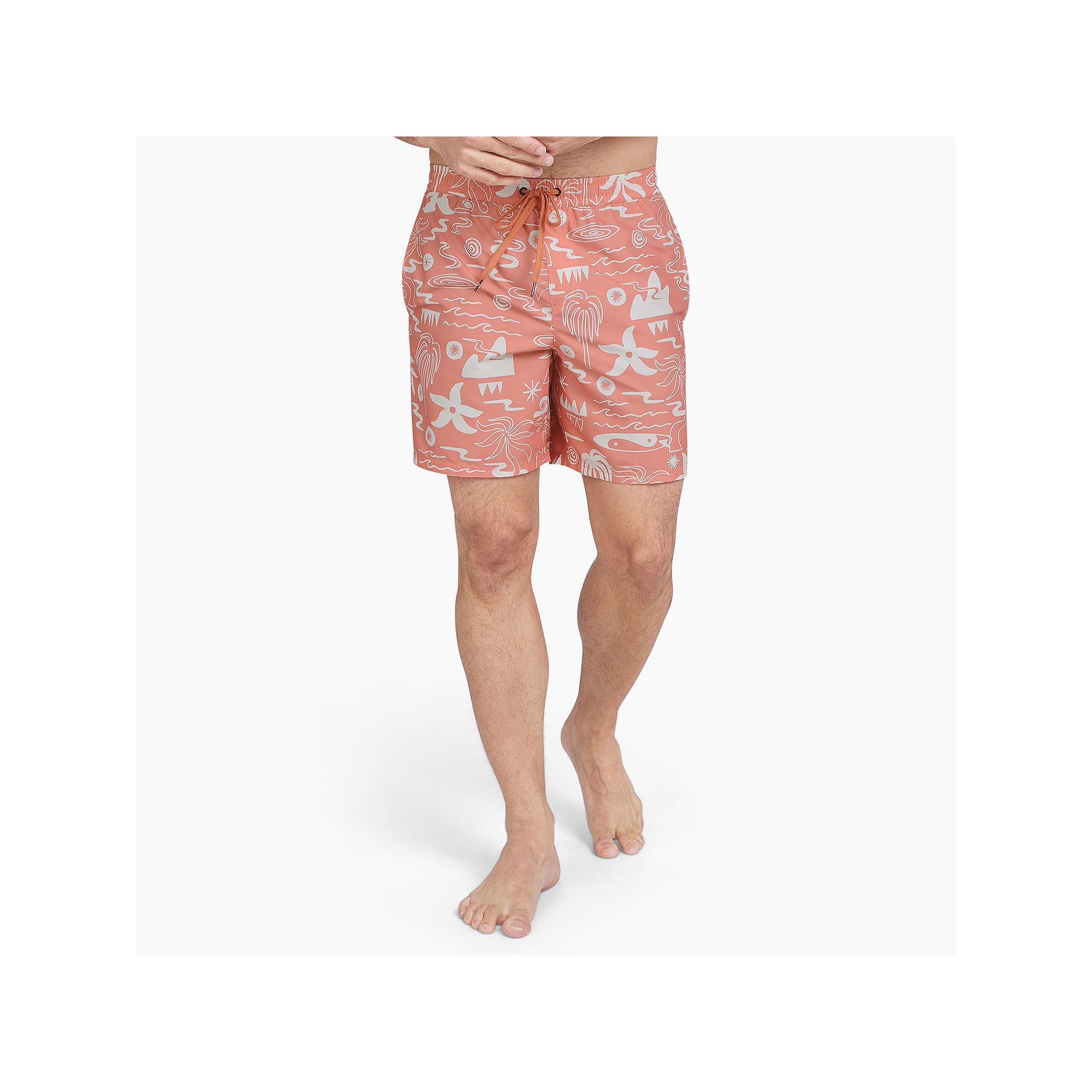 Mens Quiksilver 6.5 Beachside Swim Trunks, Size: XS, Canyon Clay