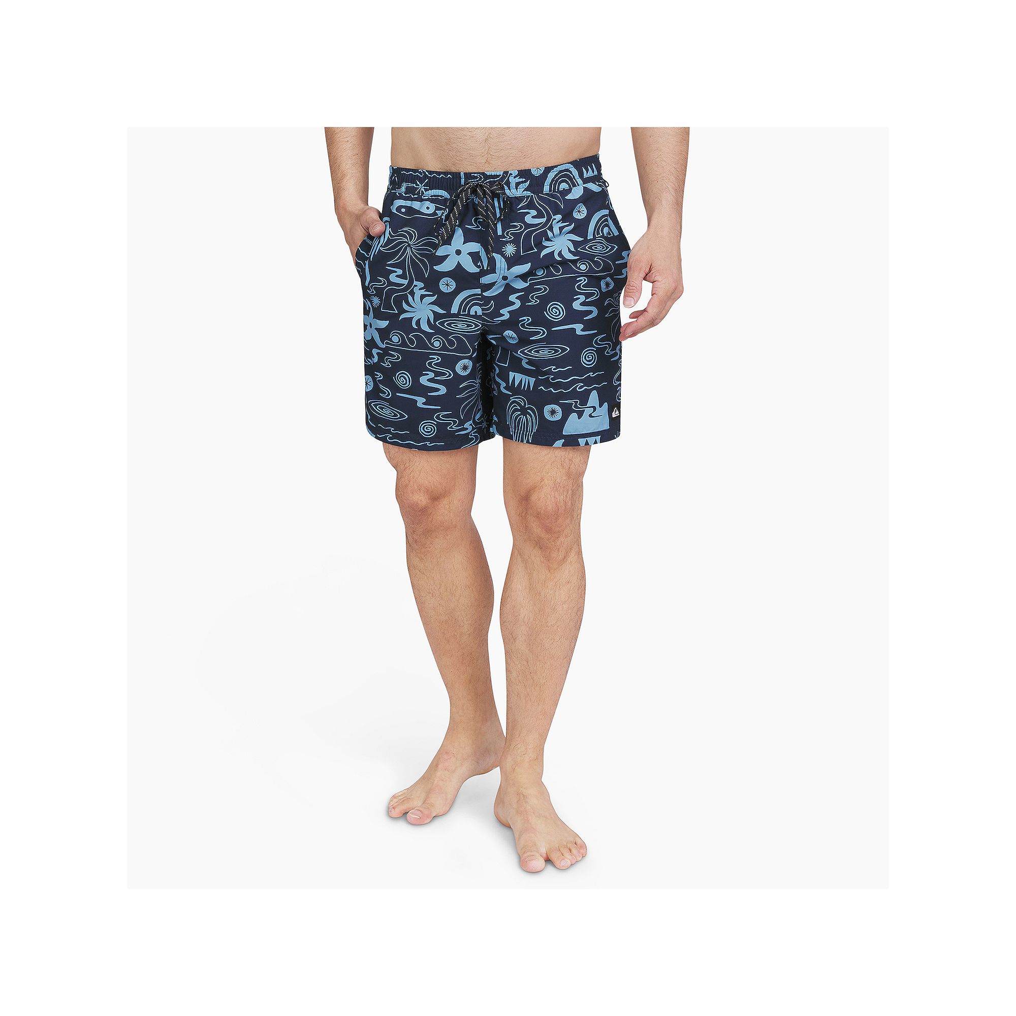 Mens Quiksilver 6.5 Beachside Swim Trunks, Size: XS, Blue Blazer