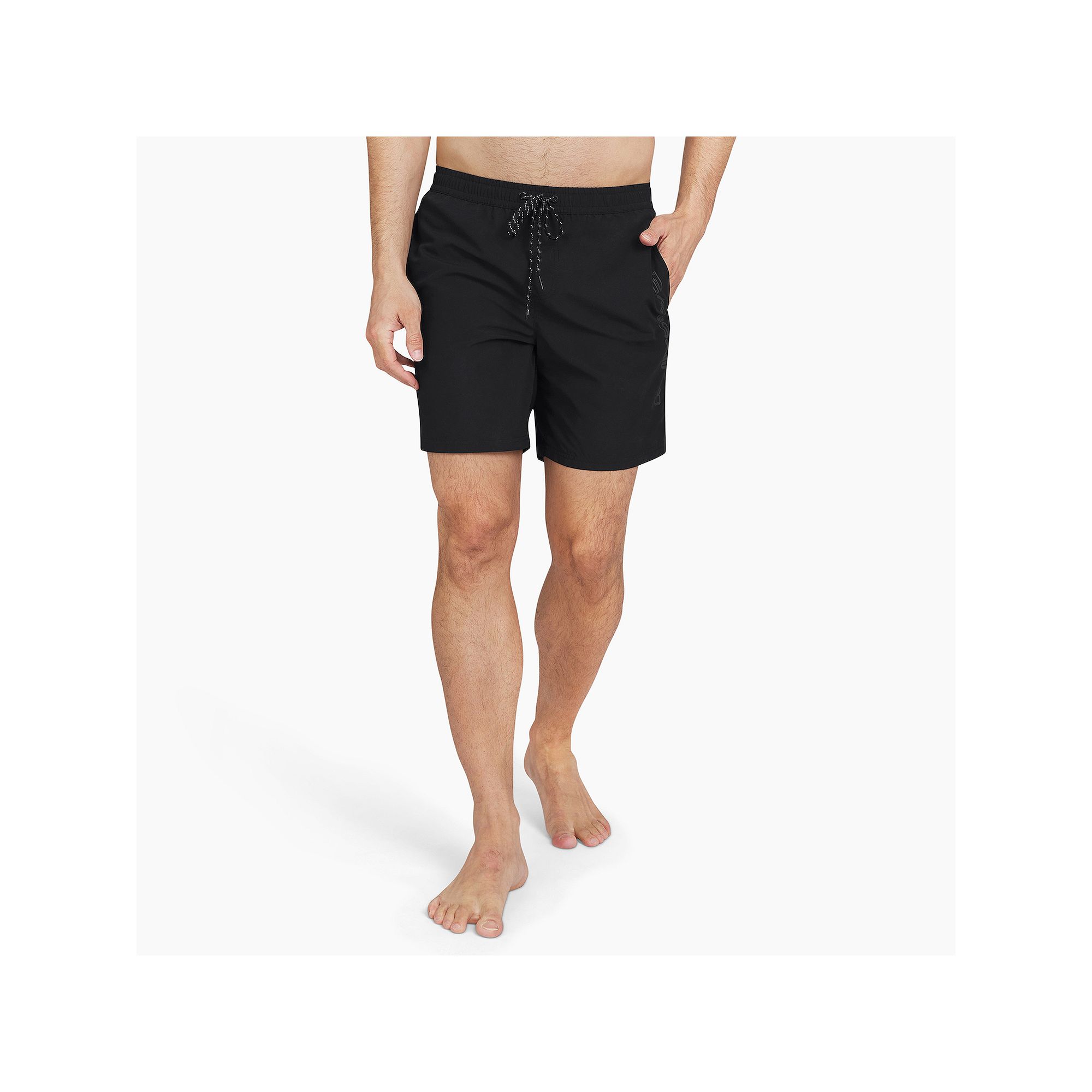 Mens Quiksilver 6.5 Behind the Waves Swim Trunks, Size: XS, Black