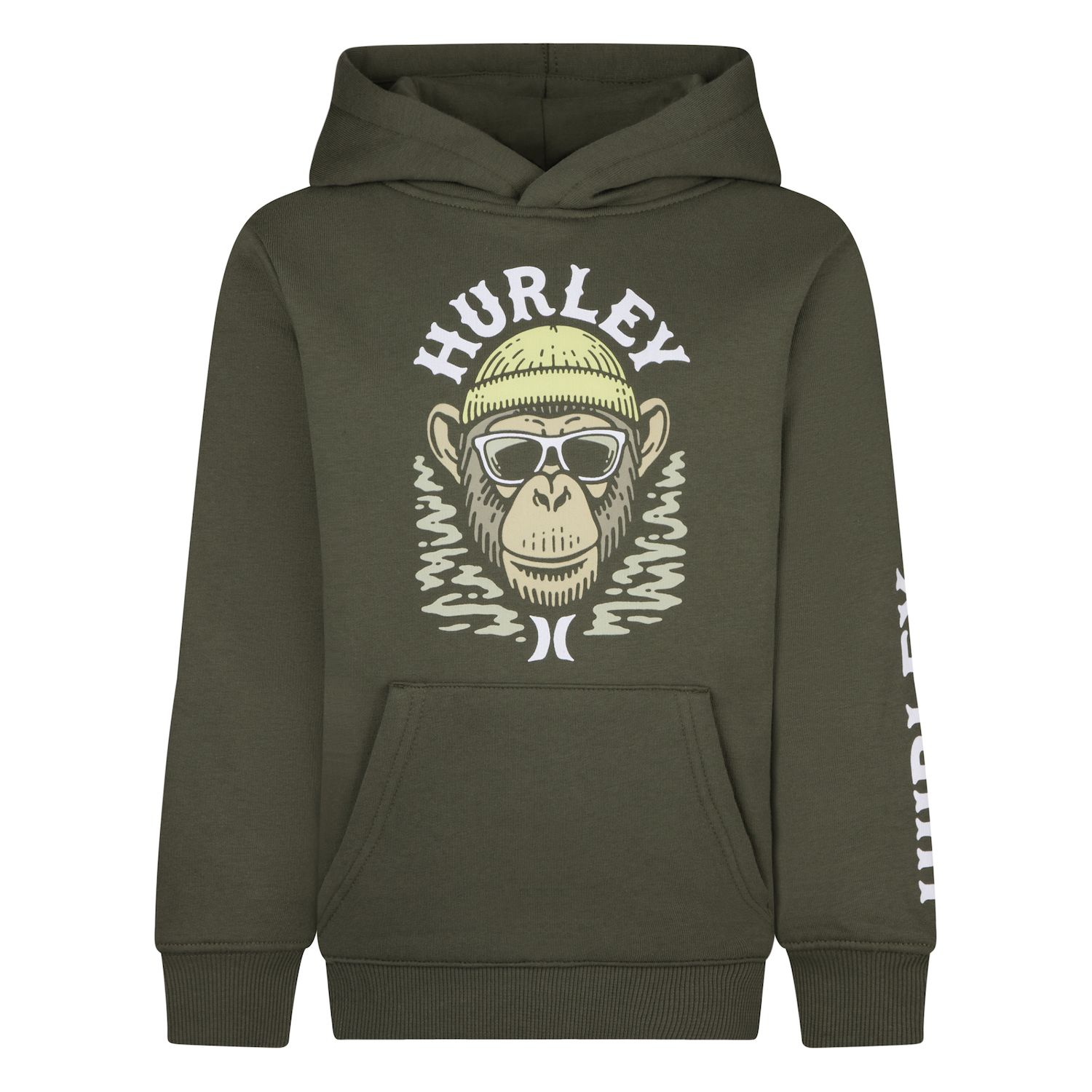Hurley Felpa Con Cappuccio Bambino Graphic Pullover - Pile Morbido Con Interno Sherpa, Tasca A Marsupio, Vestibilità Comoda