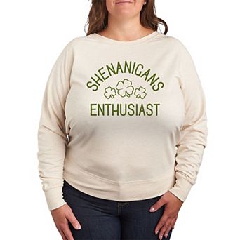 Plus Size Shenanigans Enthusiast French Terry Long Sleeve Tee