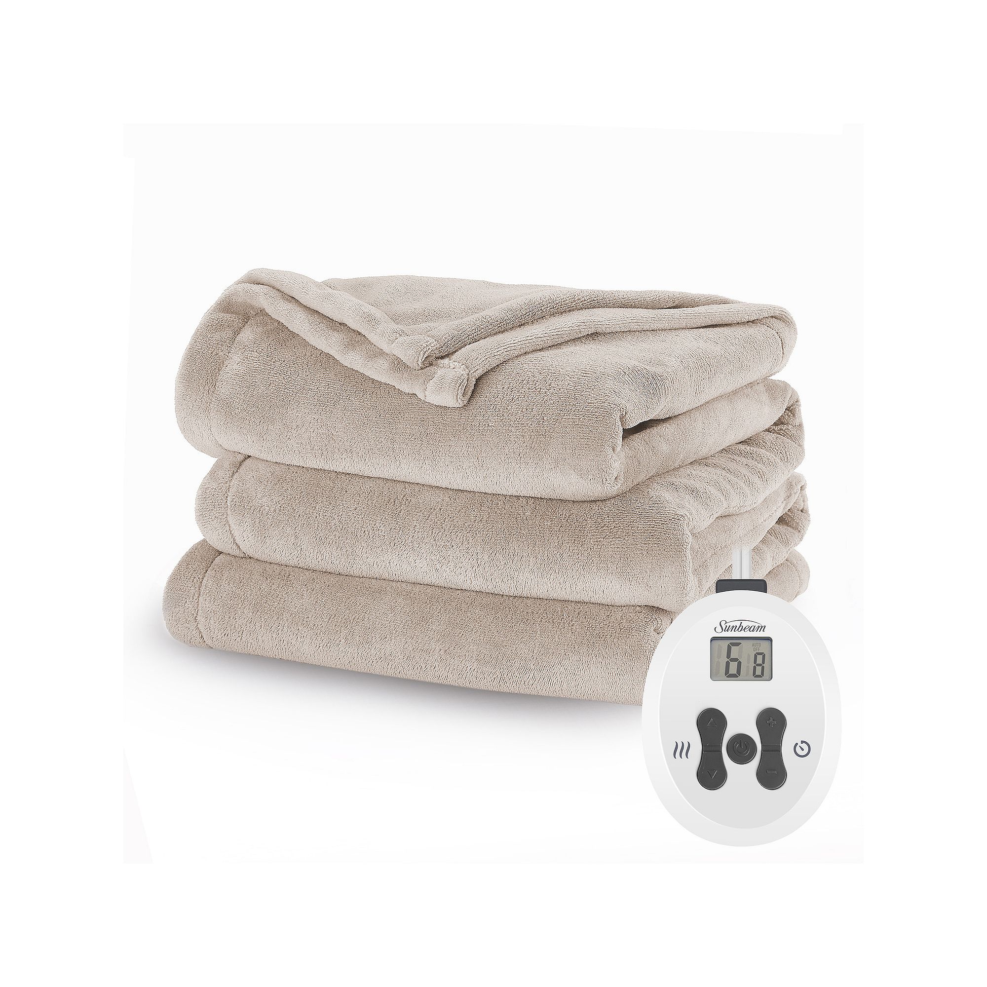 Sunbeam Nordic Premium Heated Blanket, Beige Khaki