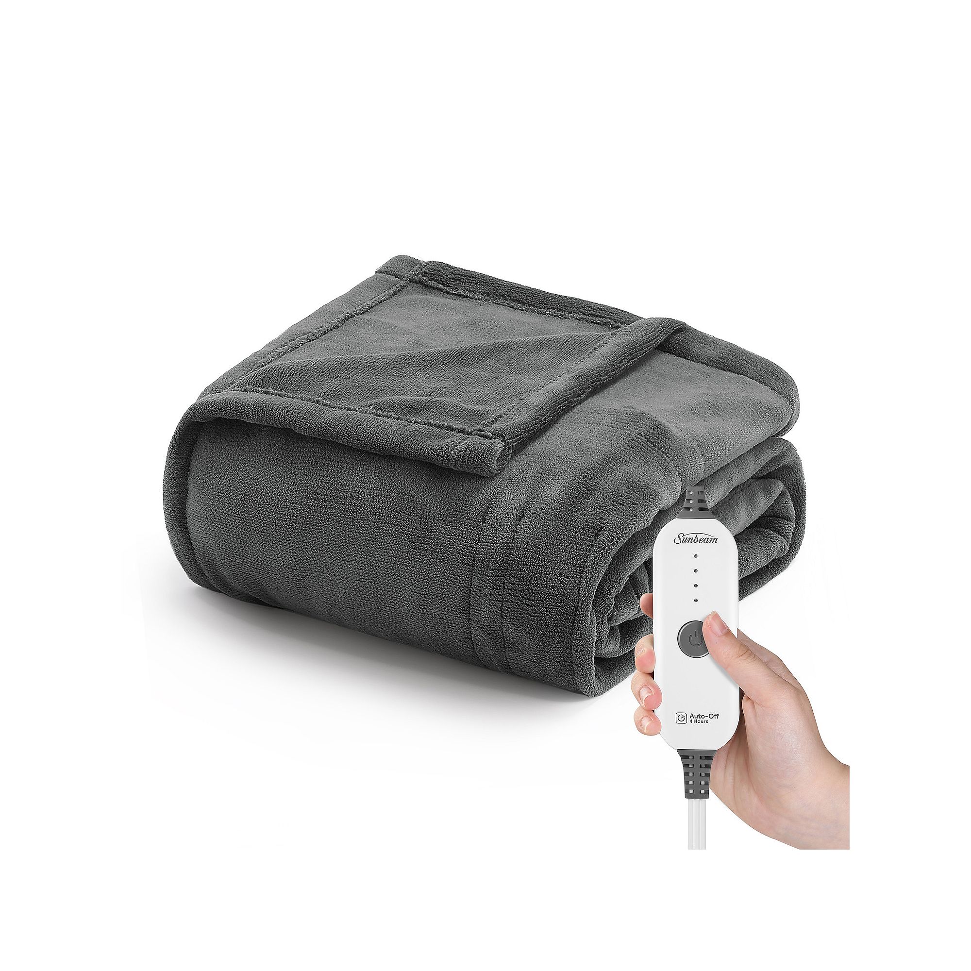 Sunbeam Nordic Premium Heated Throw Blanket, Dark Shadow