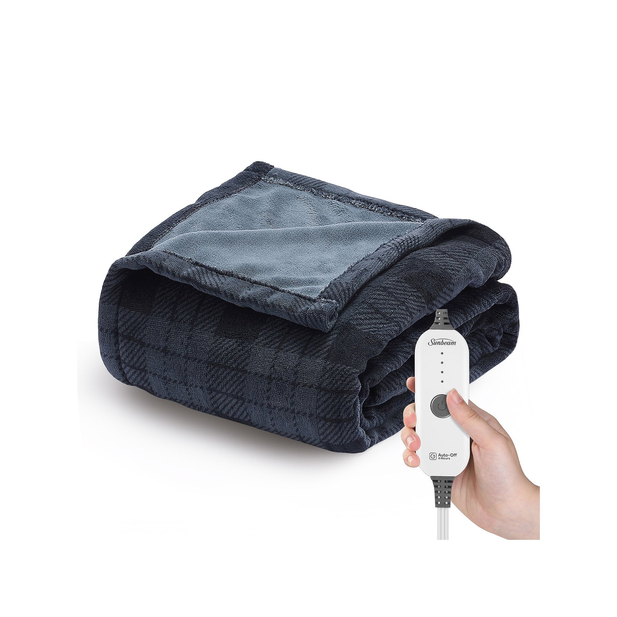 Sunbeam Nordic Premium Heated Throw Blanket, Frankfort Plaid