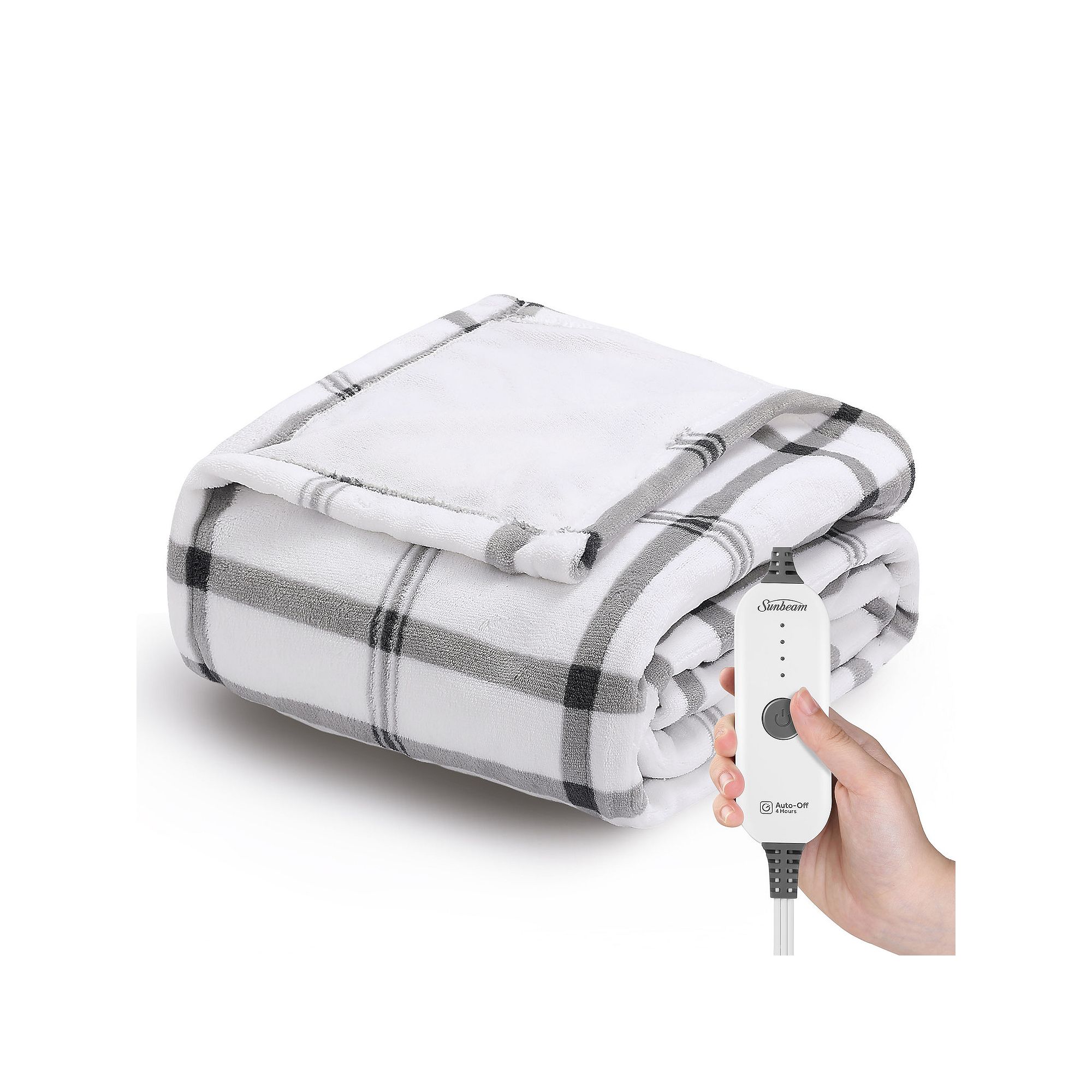 Sunbeam Nordic Premium Heated Throw Blanket, Window Plaid