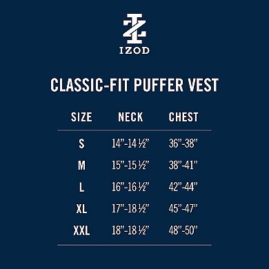 Men's IZOD Lux Quilted Vest