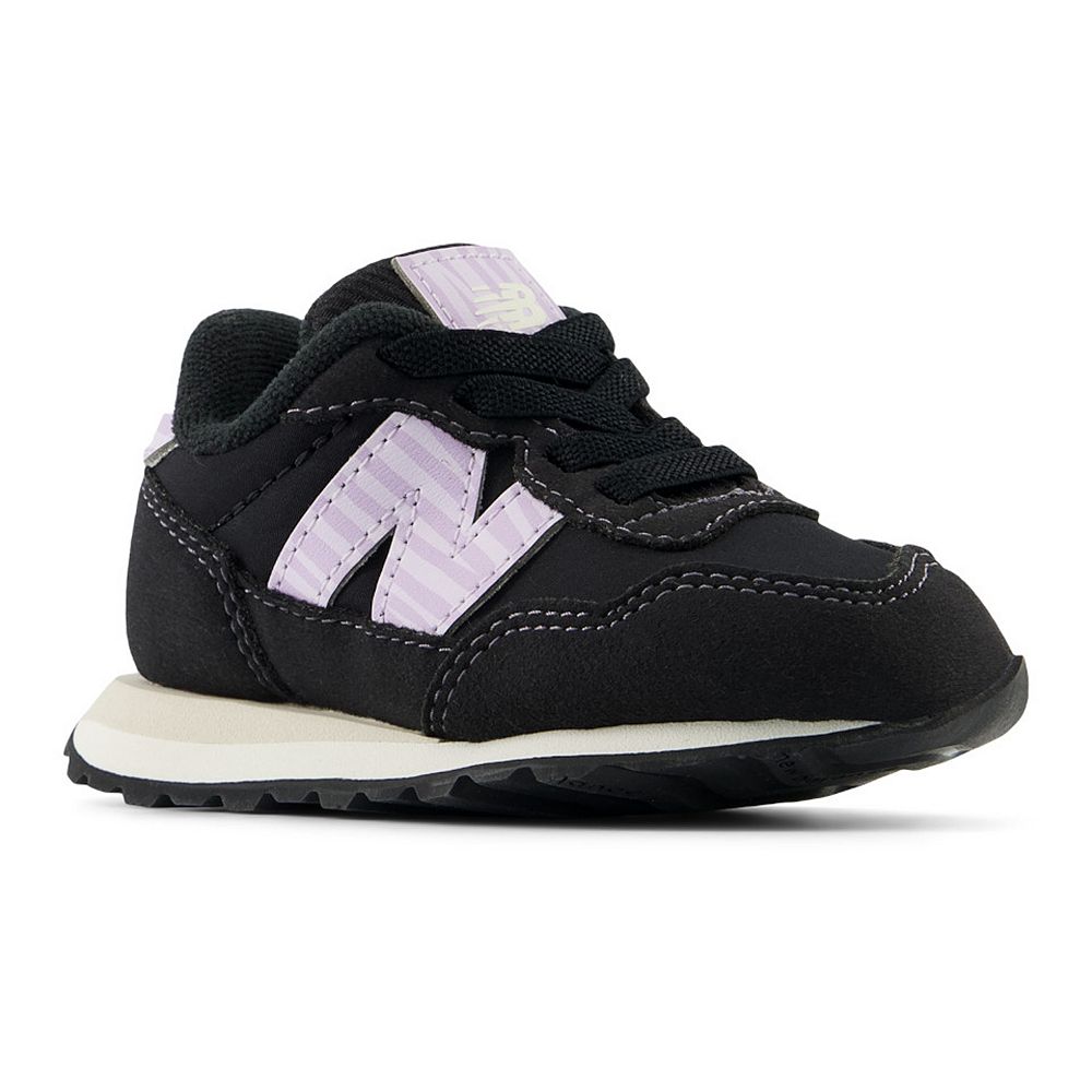 New Balance Kids 237 Bungee Sneaker Black Lilac Glo 10 M Toddler