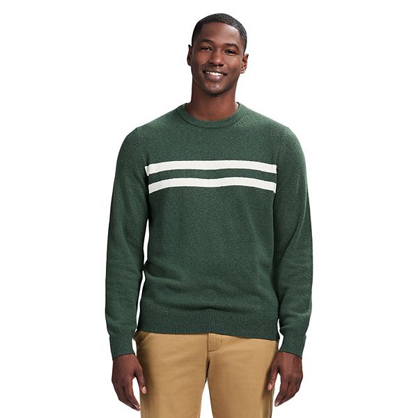 Men's IZOD Classic Crewneck Sweater - Forest Chest Stripe (XXL)