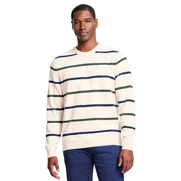 Men's IZOD Classic Crewneck Sweater - Rock Heather Stripe (S)