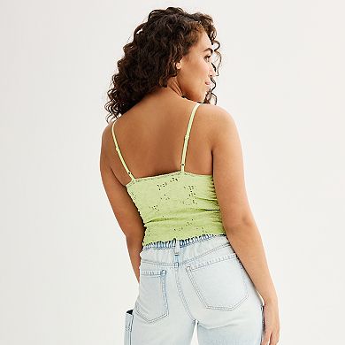 Juniors' SO® Seamless Lace Jacquard Camisole