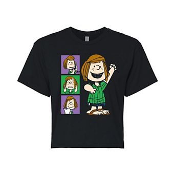 Juniors' Peanuts Peppermint Patty Cropped Tee